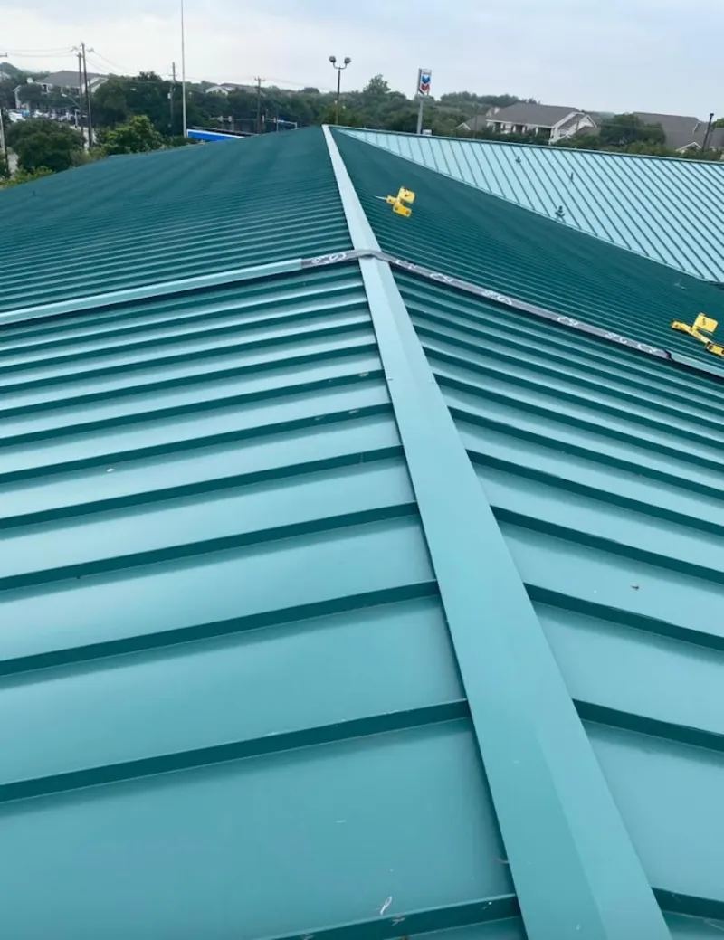 Green commercial metal roof ridge and valley for Metal Roof Repair in Wailua Homesteads